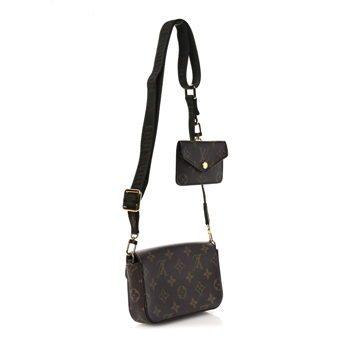 Monogram Felicie Strap & Go Kaki