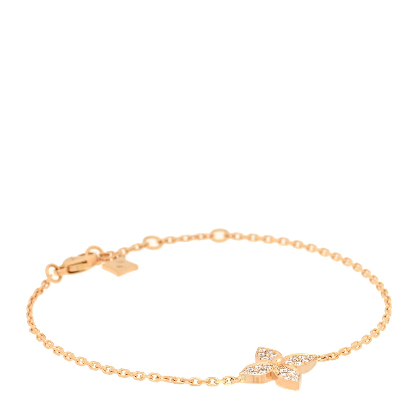 18K Pink Gold Diamond Star Blossom Bracelet