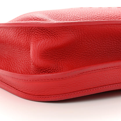 Hermes Taurillon Clemence Evelyne III GM Rouge Casaque 8 of 9