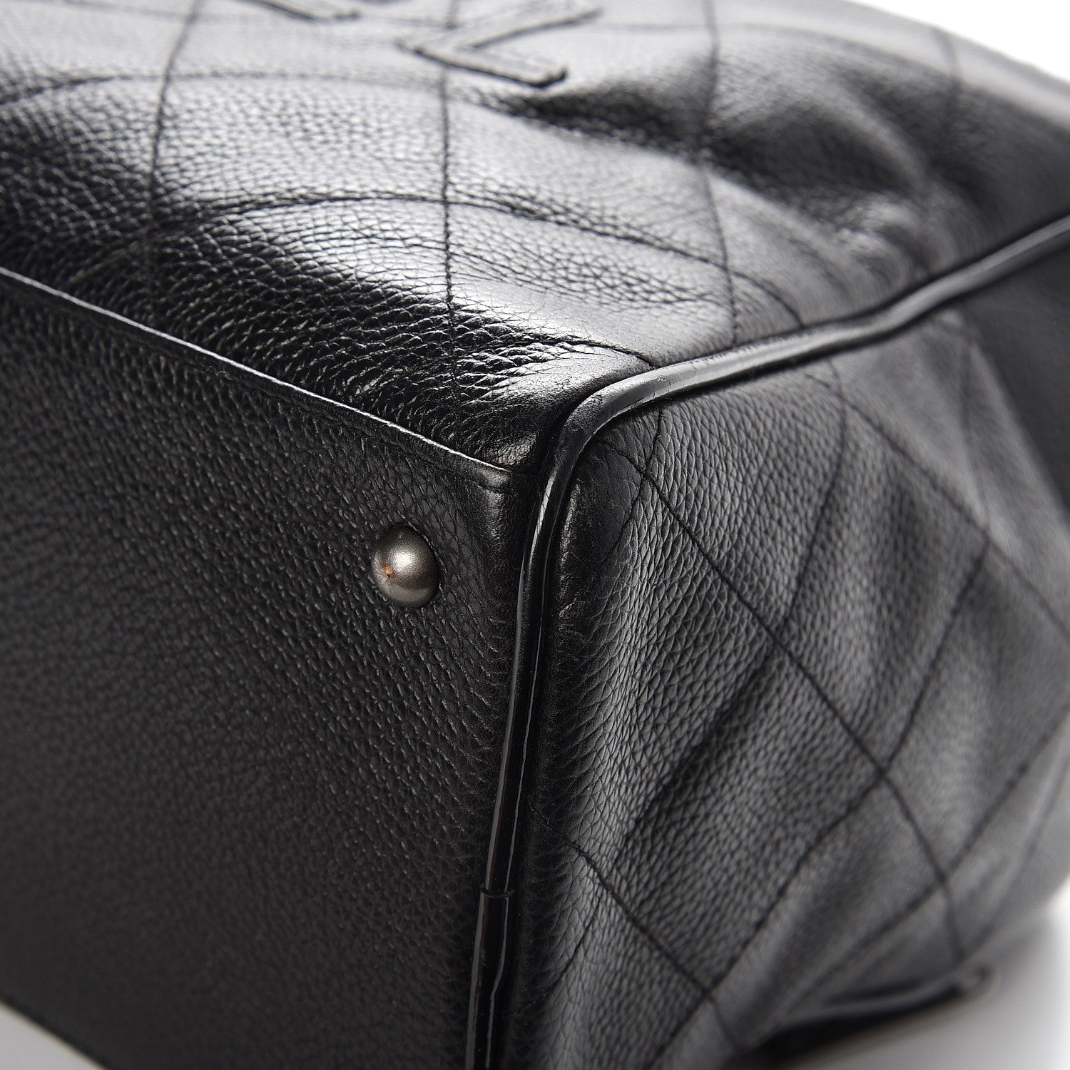 Chanel Caviar Patent Quilted Large Bowler Black 9 of 11