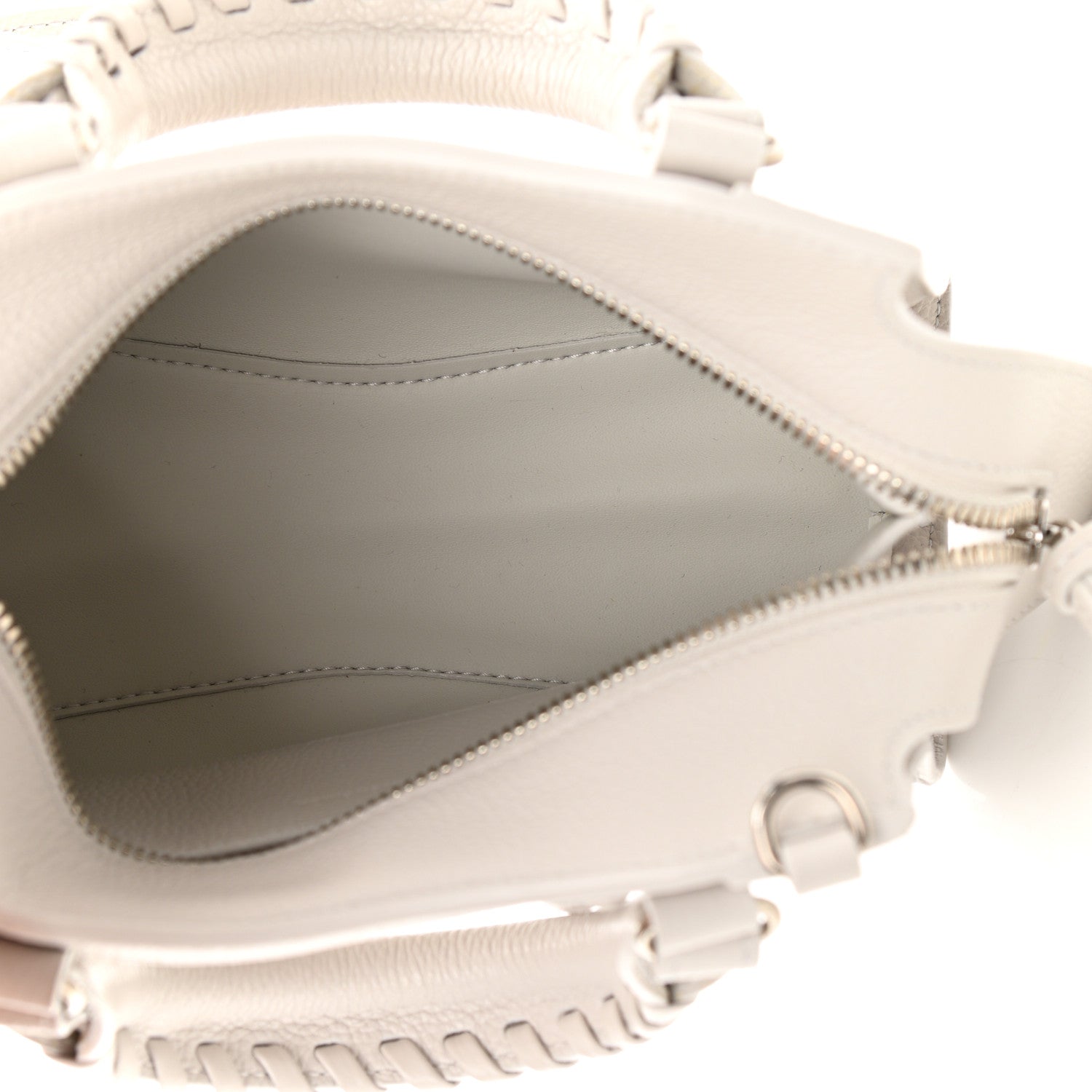 Balenciaga Grained Calfskin Neo Classic Silver Hardware Mini City Chalky White 5 of 10