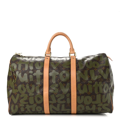 Louis Vuitton Graffiti Keepall 50 Kaki 1 of 11