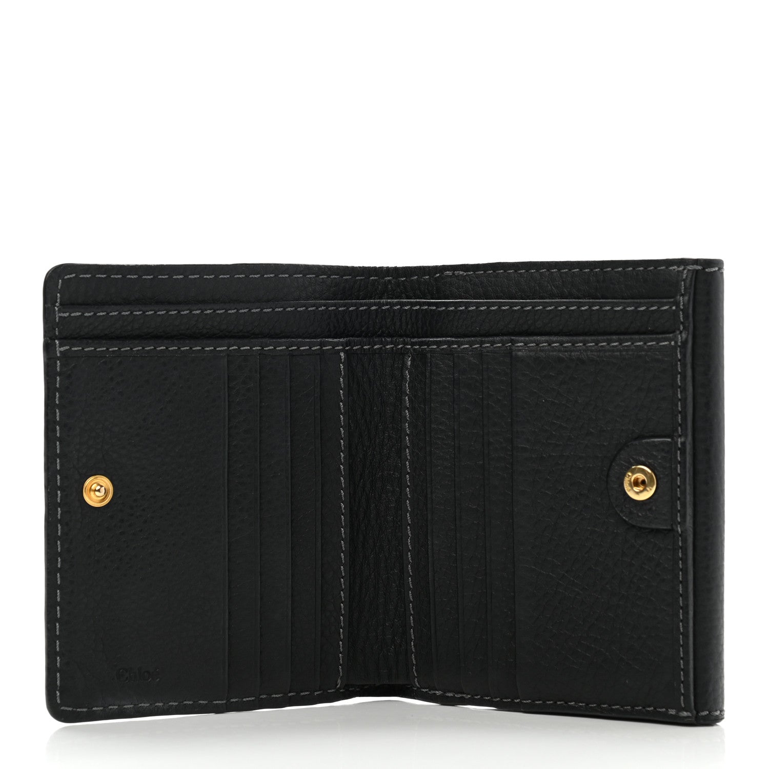 Chloe Grained Calfskin Marcie Square Wallet Black 5 of 8