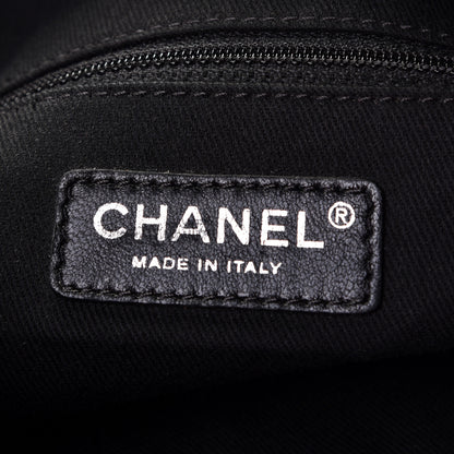 Chanel Calfskin Laser Cut Perforated CC Tote Black 5 of 5
