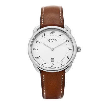 Hermes Stainless Steel Barenia 40mm Arceau Quartz Watch Fauve 1 of 5