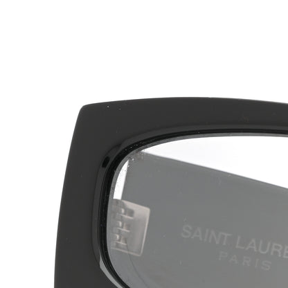 Saint Laurent Acetate Rectangle SL M140/F Sunglasses Black 8 of 9