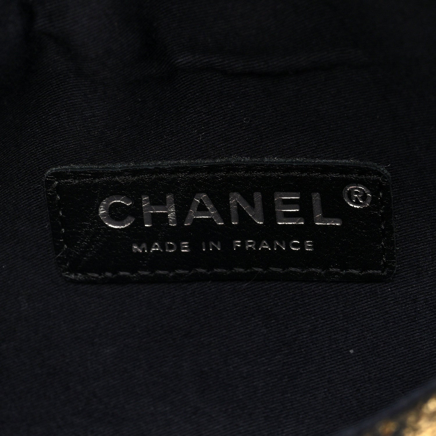 Chanel Lambskin Mineral Nights Wristlet Gold Black 6 of 10