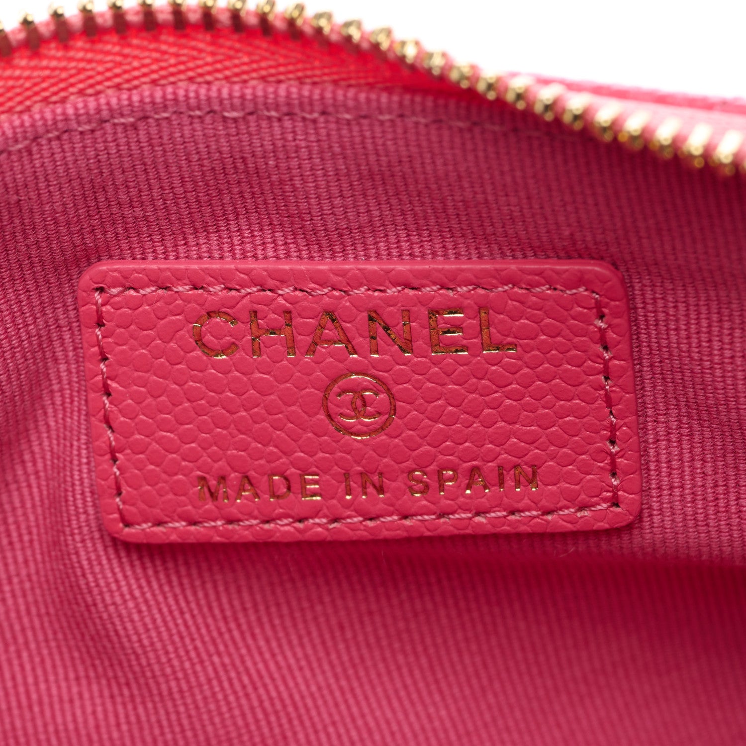 Chanel Caviar Quilted Small Cosmetic Case Pink 6 of 7