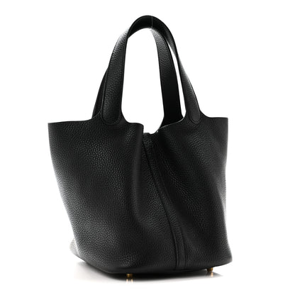 Hermes Taurillon Clemence Picotin Lock 22 MM Black 3 of 10