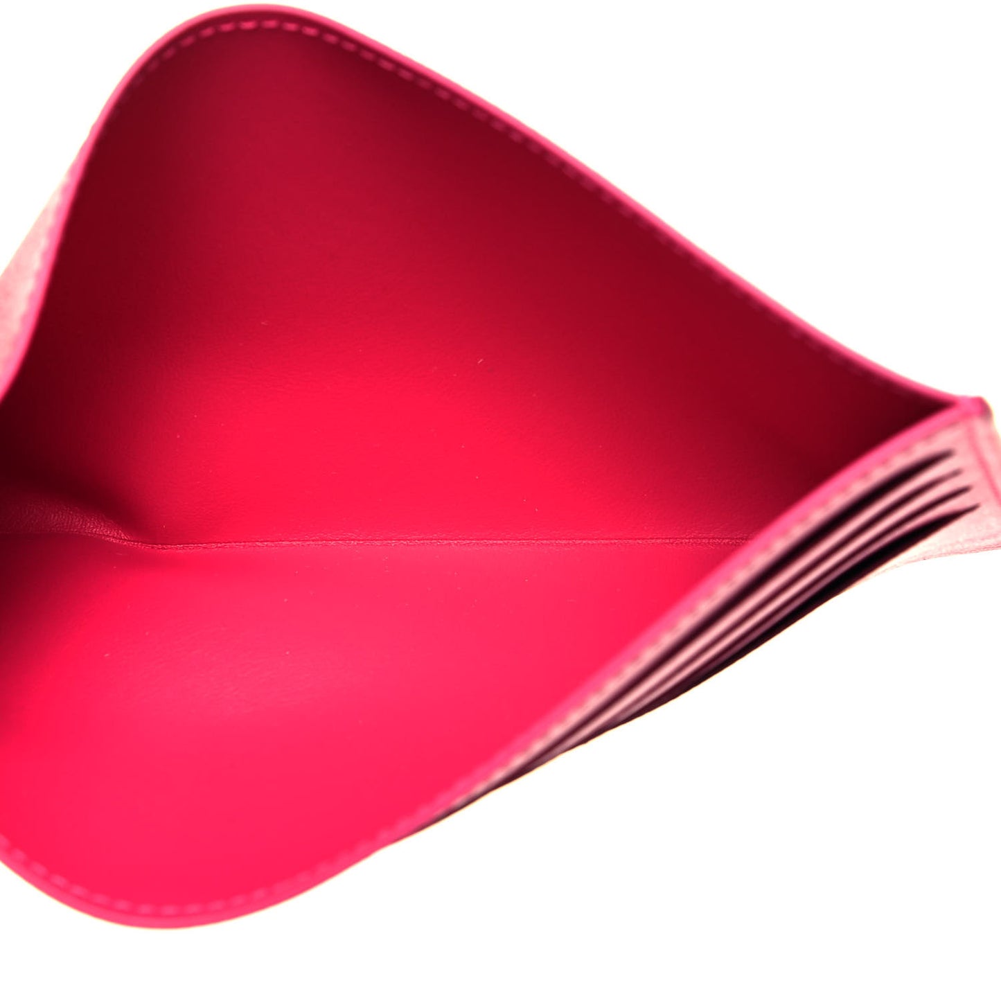 Calfskin Felicie Card Holder Insert Fuchsia