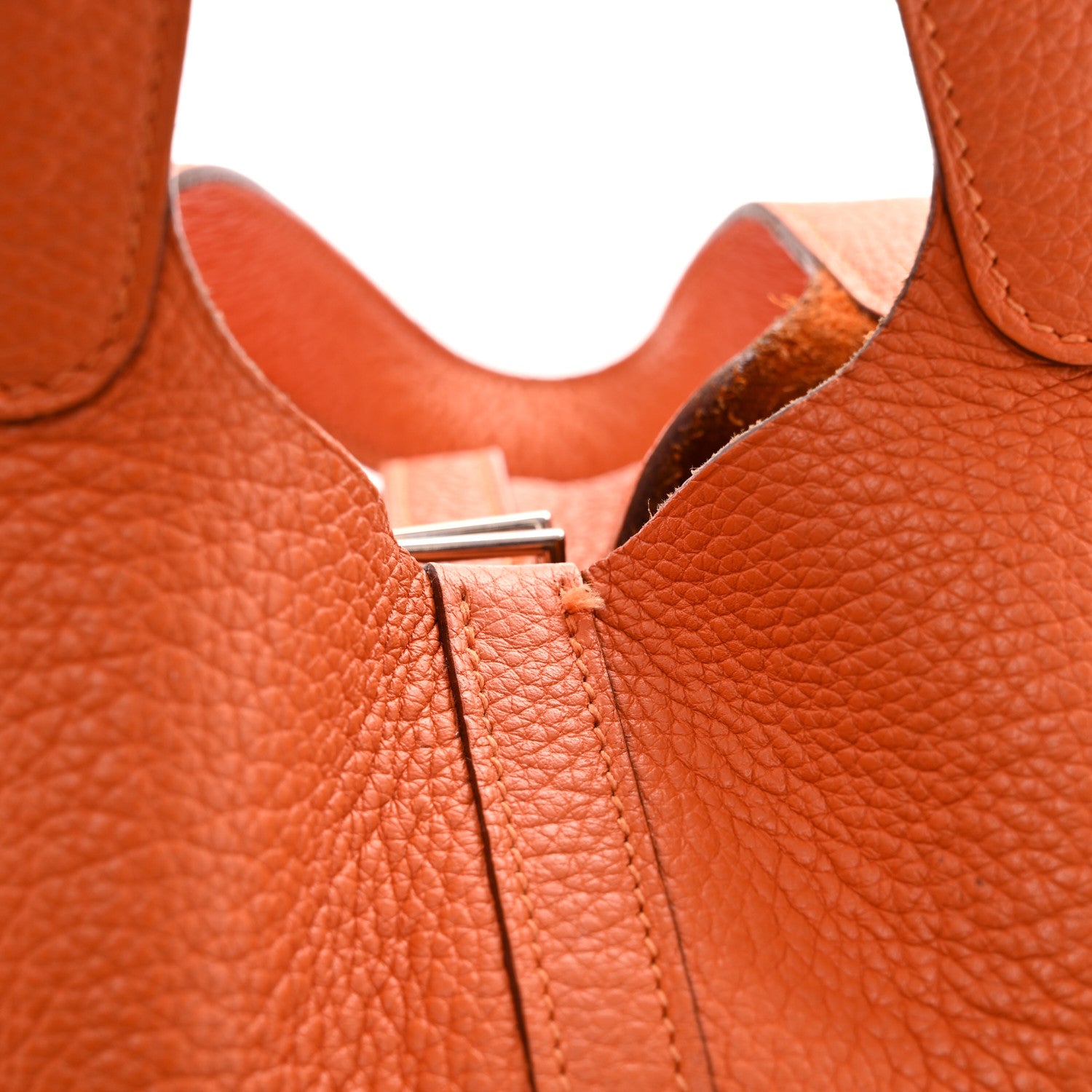 Hermes Taurillon Clemence Picotin Lock 18 PM Orange 10 of 13