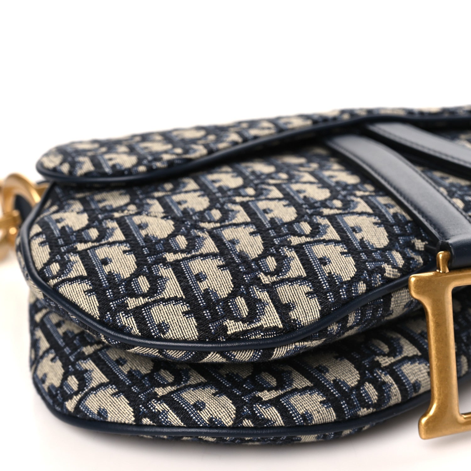 Christian Dior Oblique Saddle Bag Blue 8 of 9