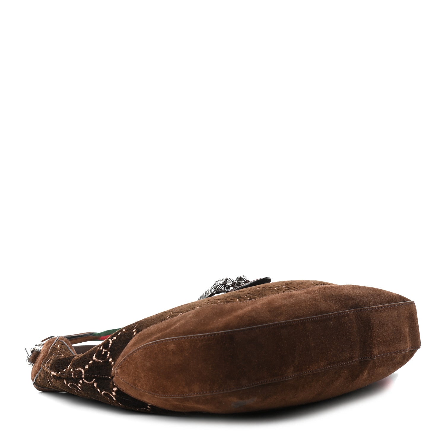 Gucci Velvet GG Monogram Web Medium Dionysus Hobo Brown 4 of 12