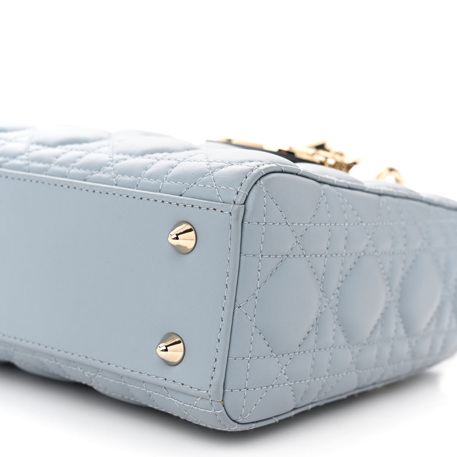 Christian Dior Lambskin Cannage Small My ABCDior Lady Dior Cloud Blue 10 of 10