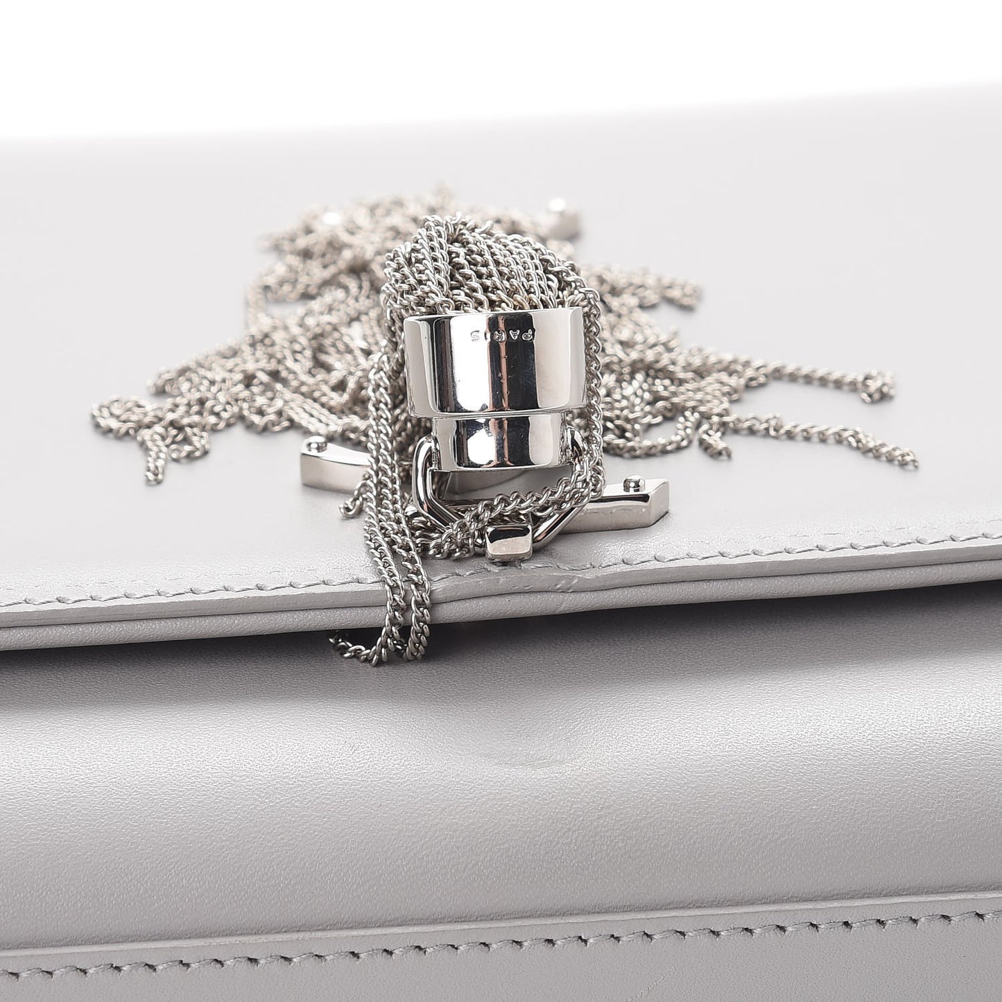 Smooth Calfskin Medium Classic Monogram Kate Tassel Satchel Souris