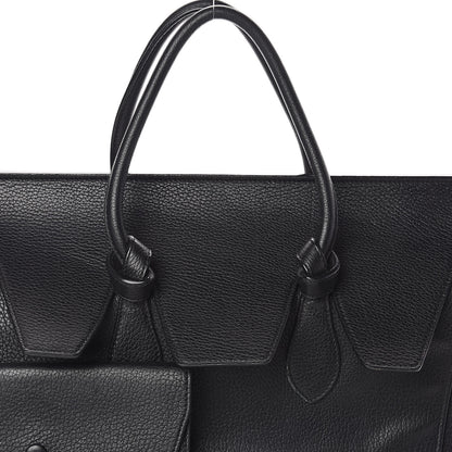 Celine Crisped Calfskin Medium Tie Knot Tote Black 7 of 9