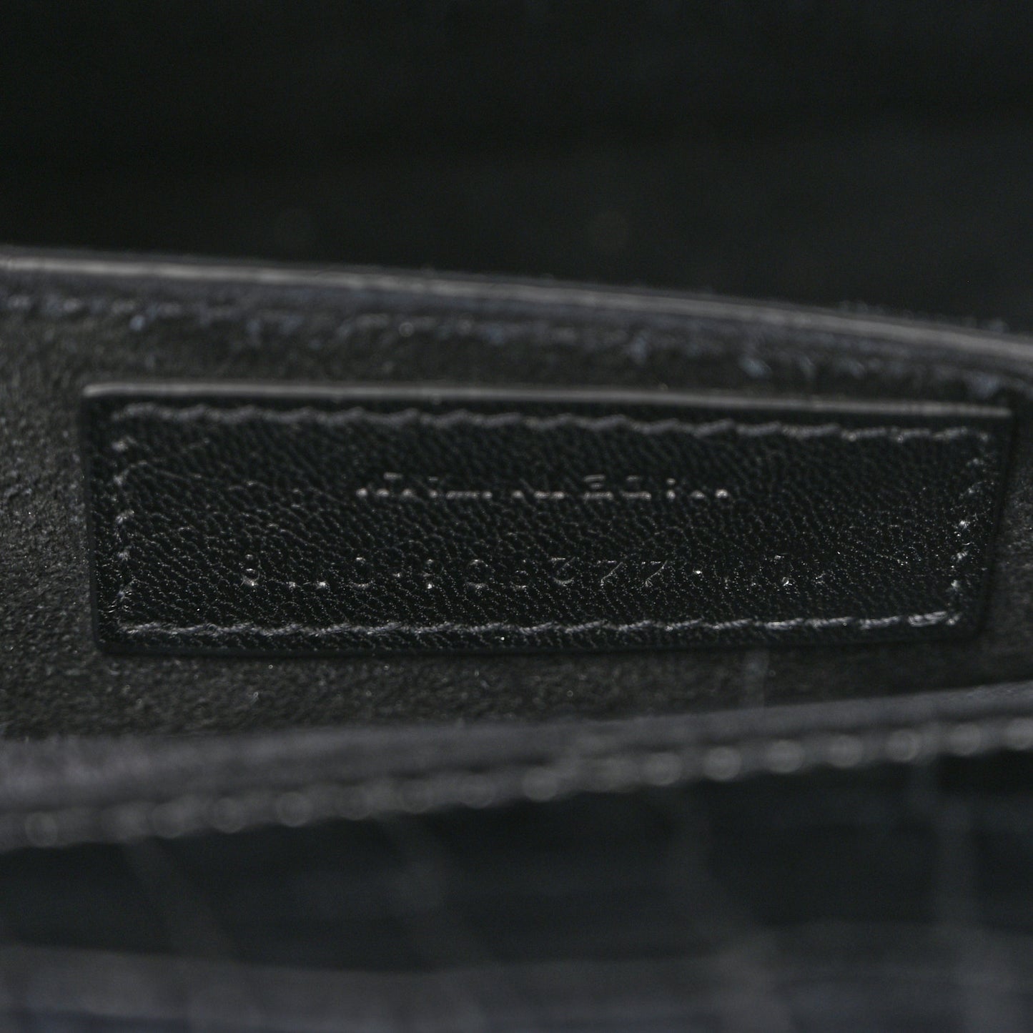 Calfskin Crocodile Embossed Medium Monochrome Monogram Sunset Black