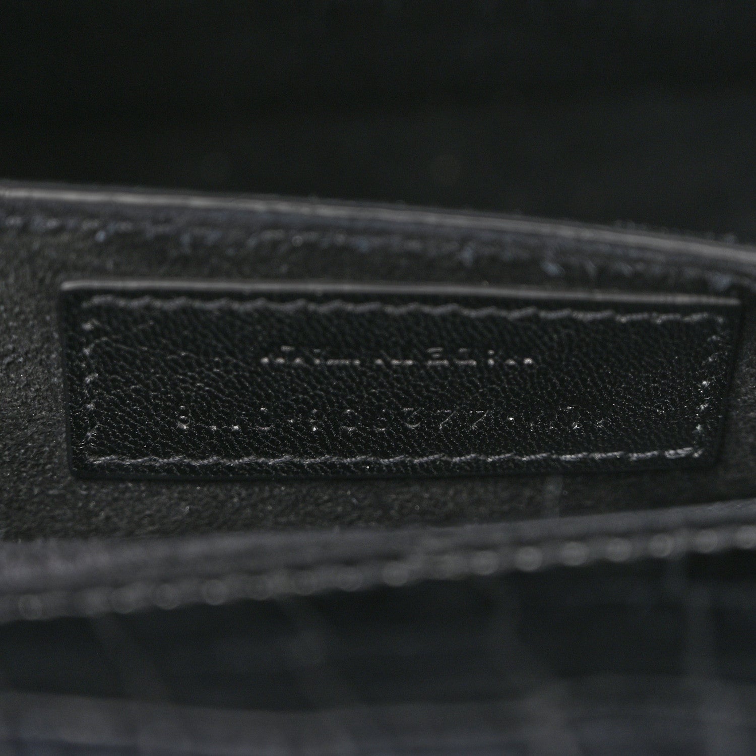 Saint Laurent Calfskin Crocodile Embossed Medium Monochrome Monogram Sunset Black 7 of 14
