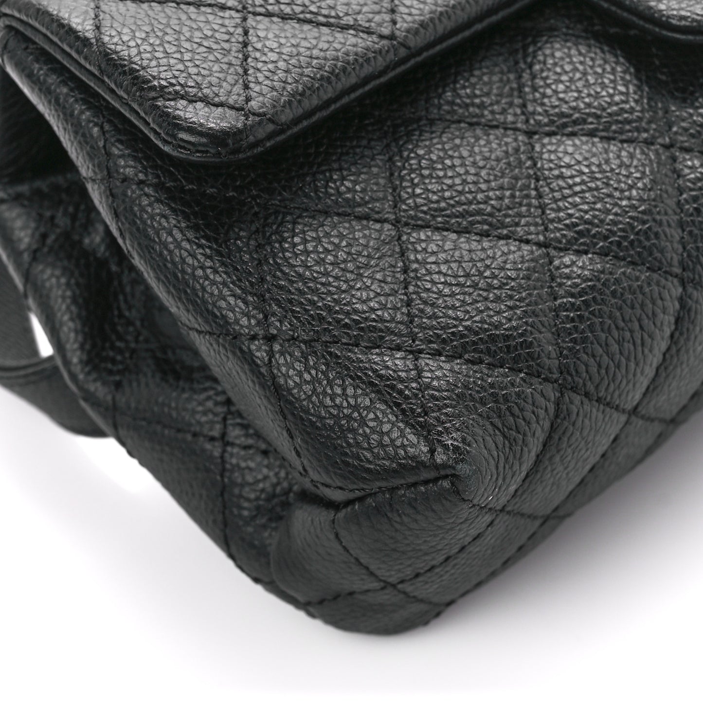 Grained Calfskin Quilted 2.55 Reissue Flap Belt Bag Clutch Black