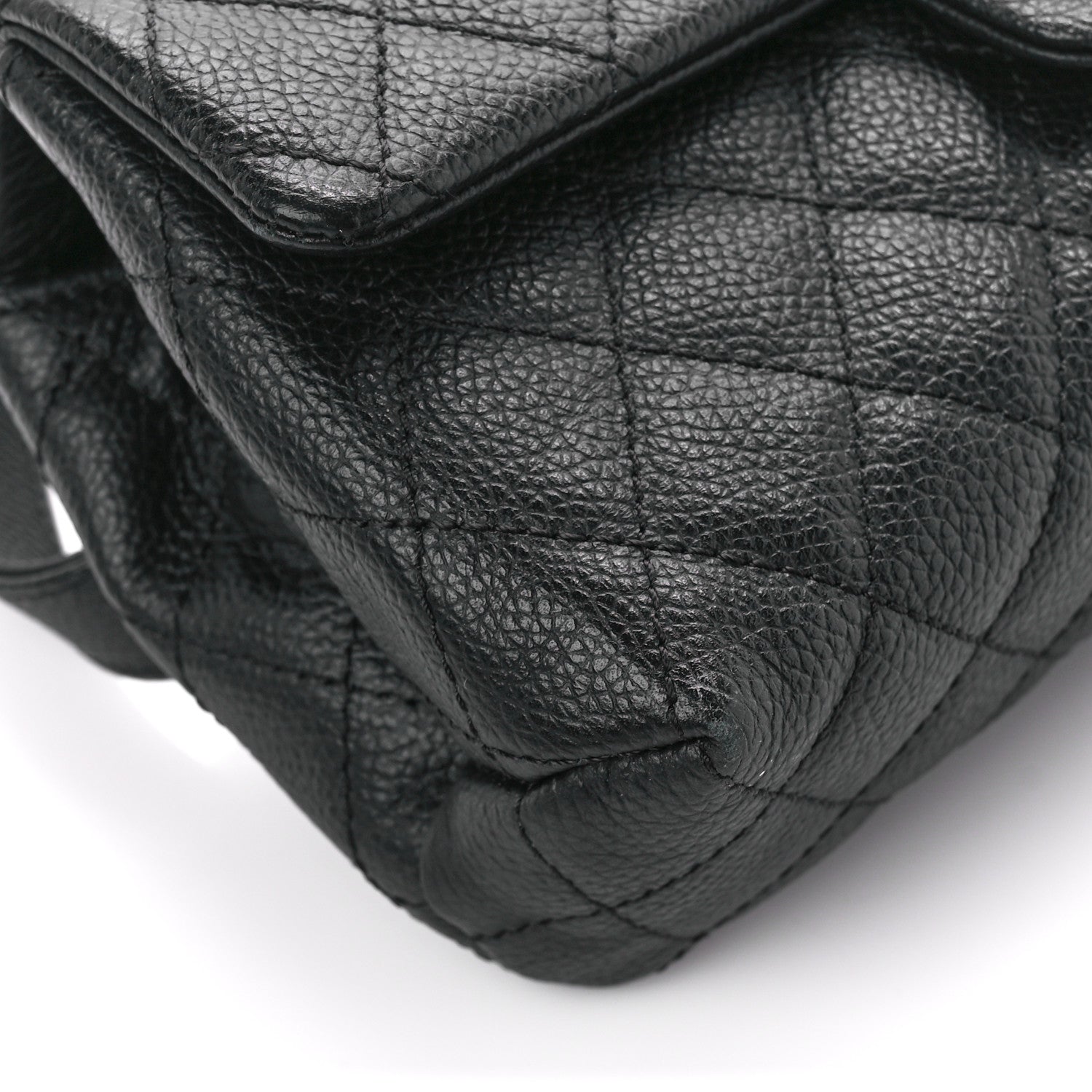 Chanel Grained Calfskin Quilted 2.55 Reissue Flap Belt Bag Clutch Black 11 of 12