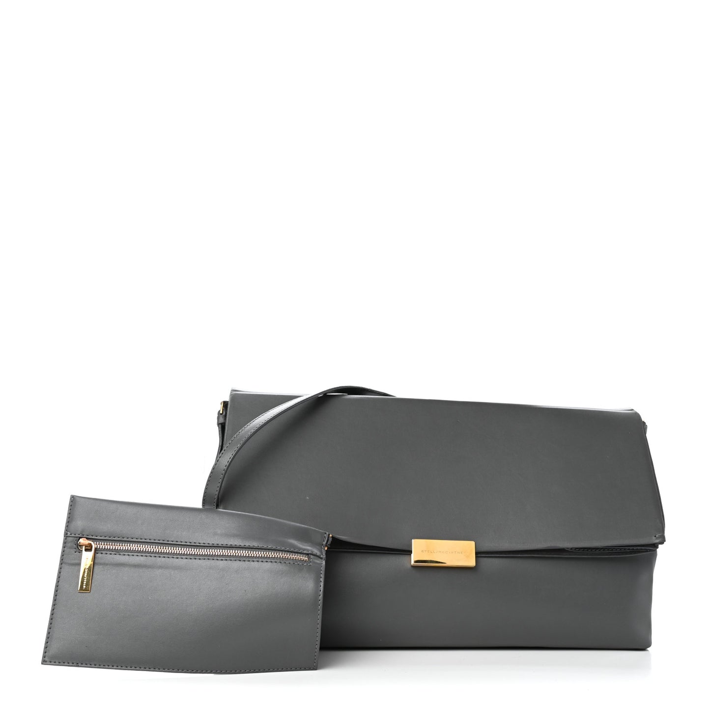 Faux Napa Beckett Shoulder Bag Grey