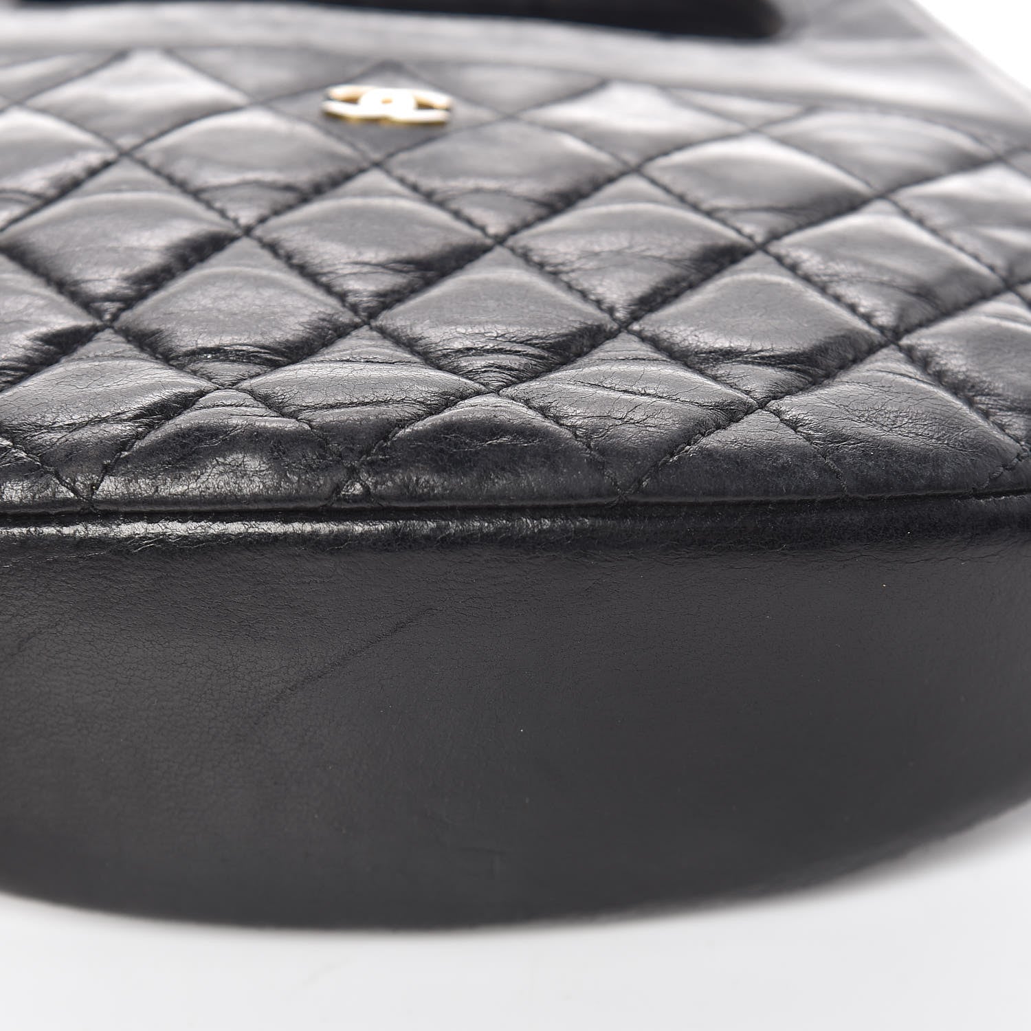 Chanel Lambskin Quilted CC Shoulder Bag Black 12 of 15