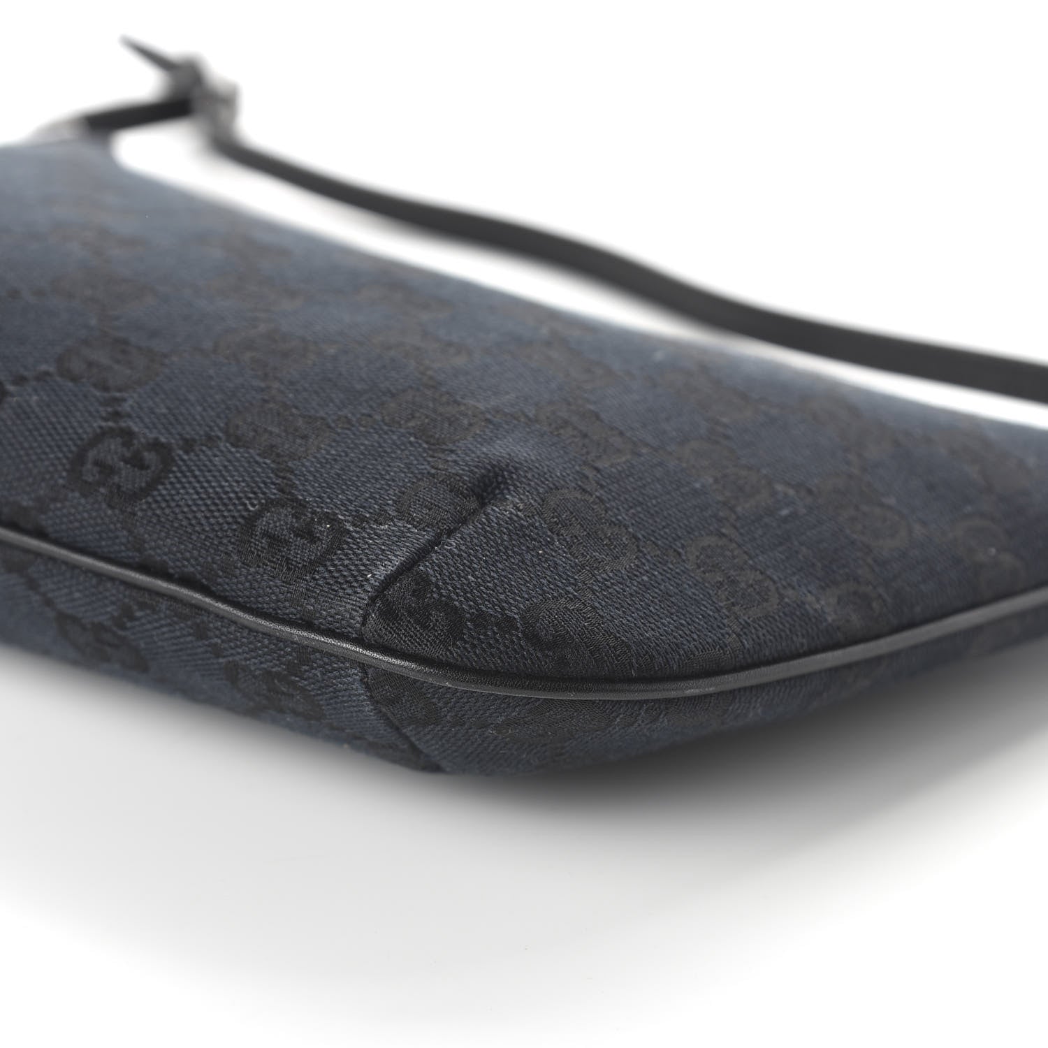 Gucci Denim Monogram Pochette Black 7 of 10