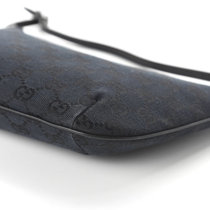 Gucci Denim Monogram Pochette Black 7 of 10