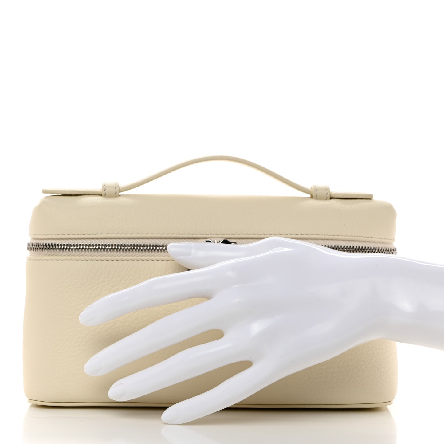 Grained Calfskin L19 Extra Pocket Pouch Whisper White