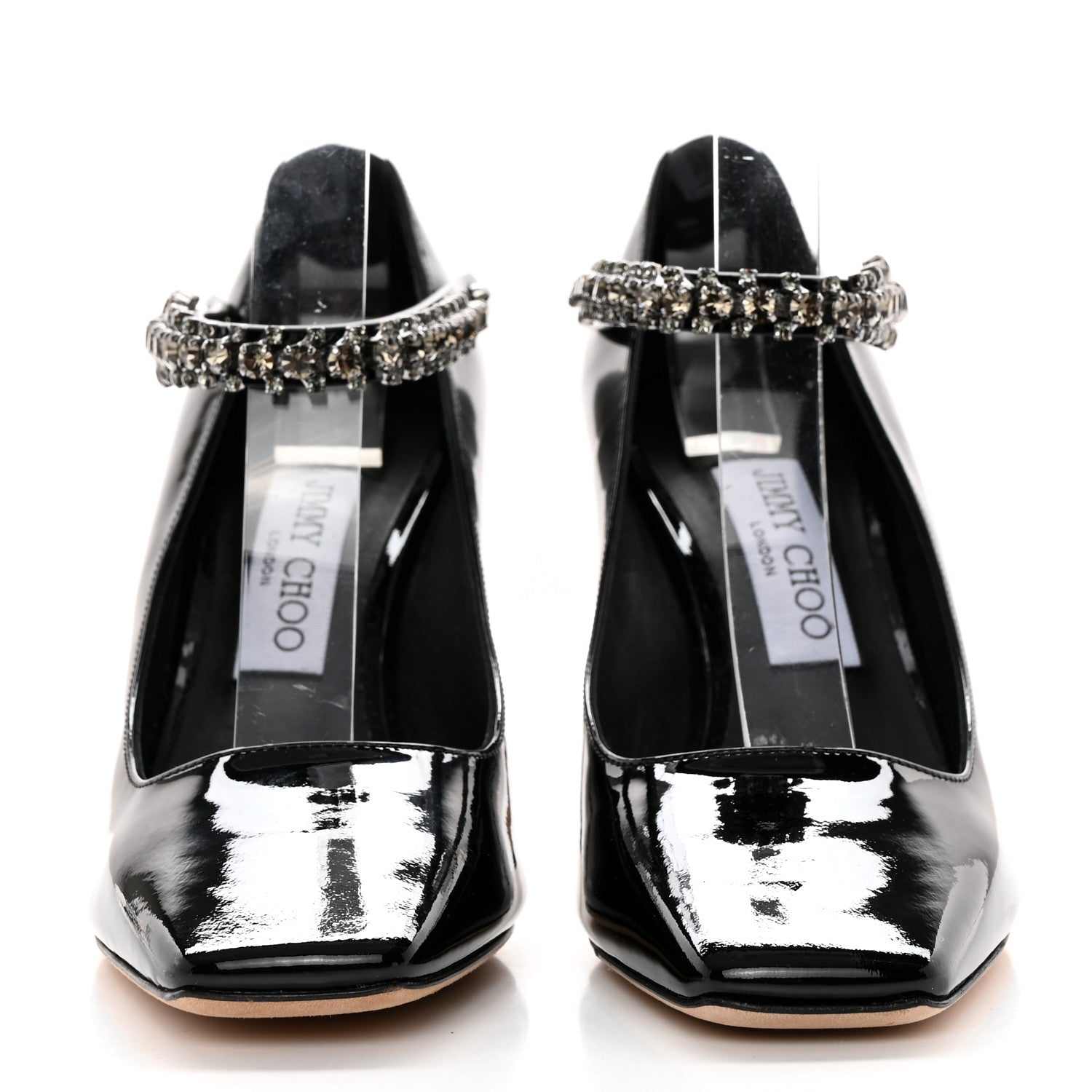 Jimmy Choo Patent Crystal Malva 85 Pumps 37 Black 2 of 7