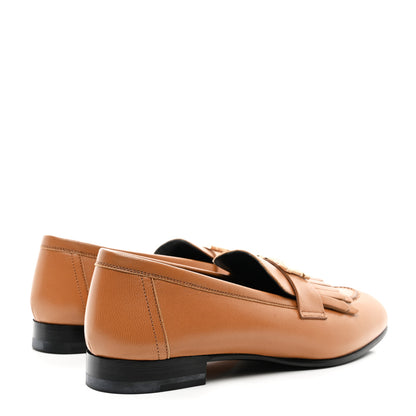 Hermes Goatskin Womens Royal Loafers 37 Naturel 4 of 9
