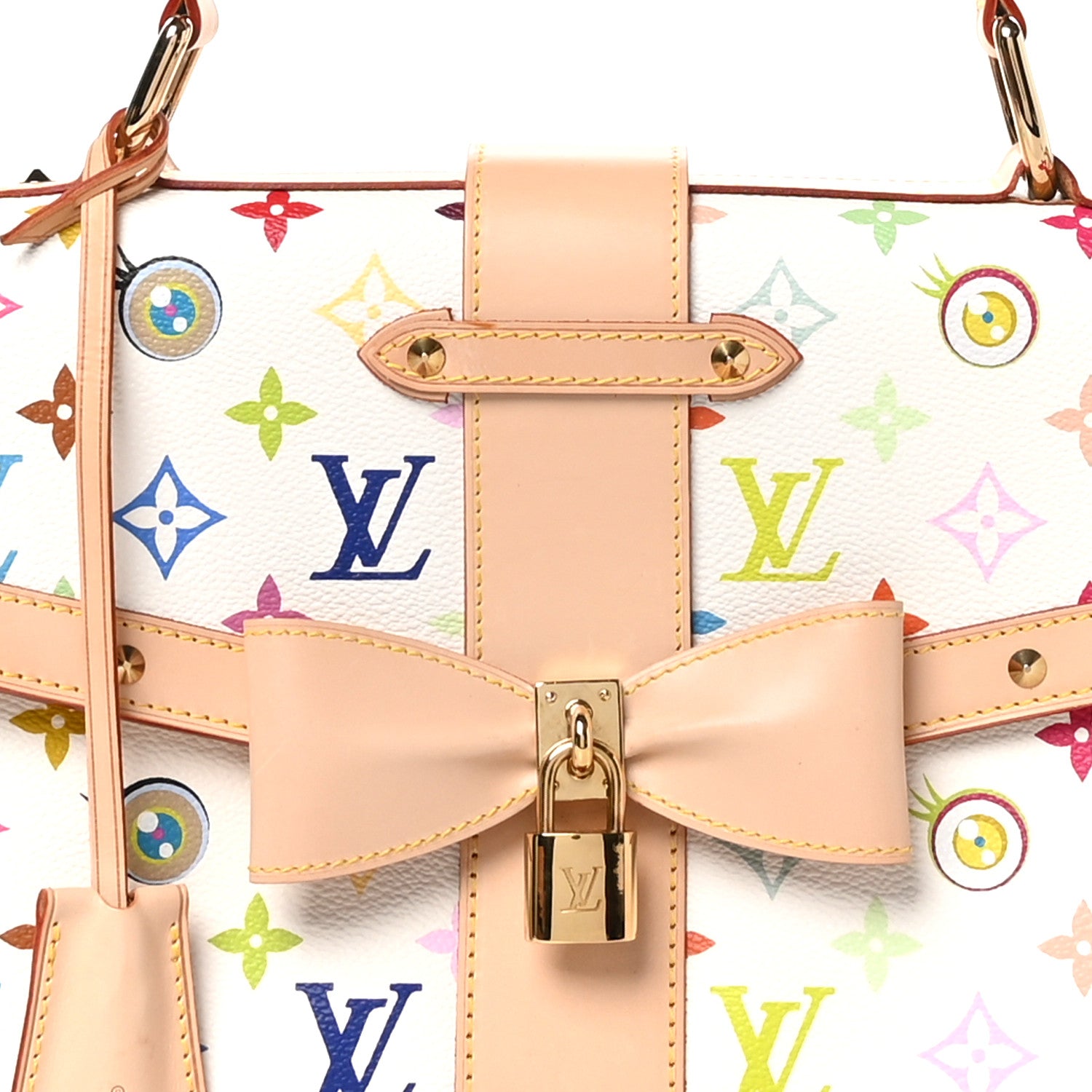 Louis Vuitton Monogram Multicolor Murakami Eye Love You White 7 of 9