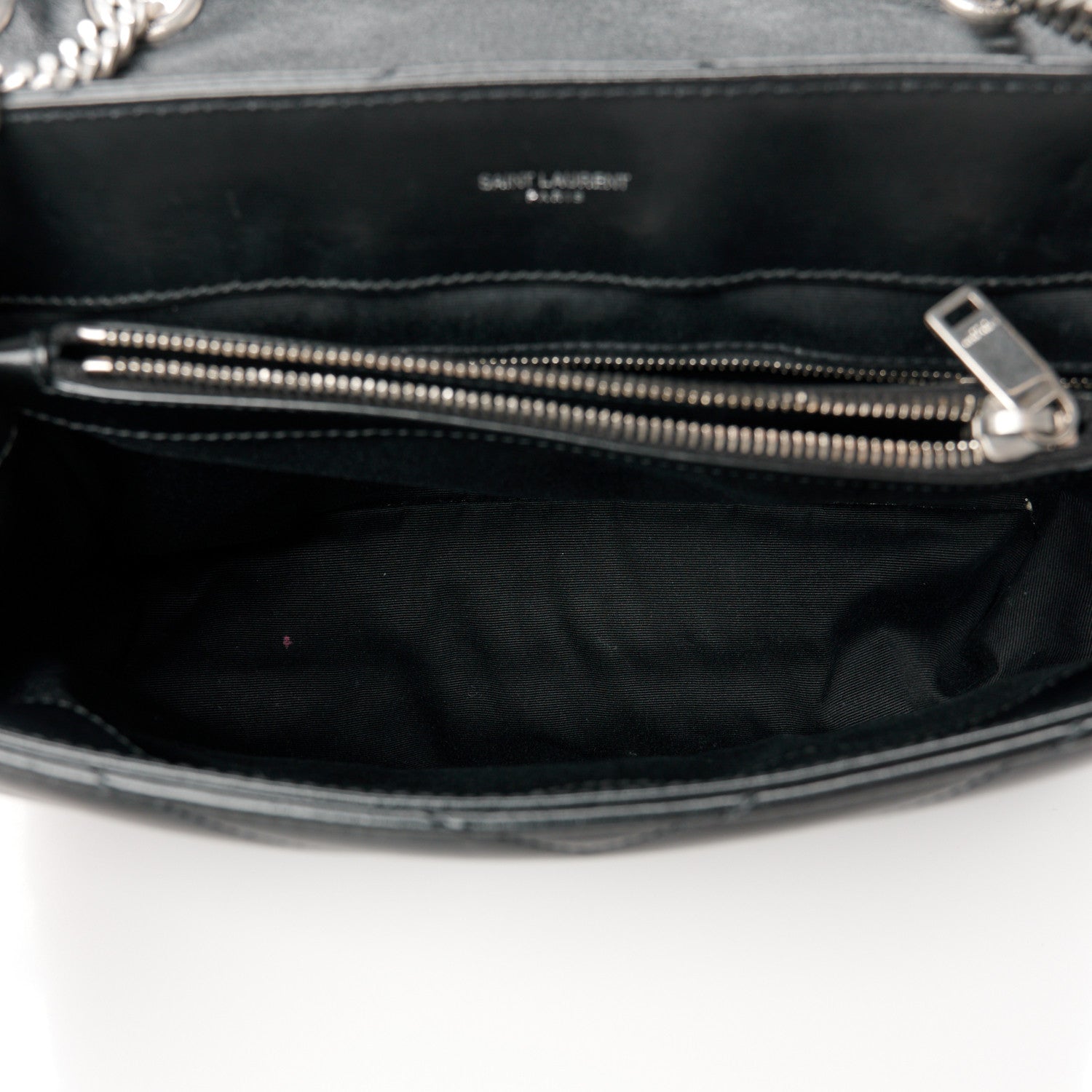 Saint Laurent Calfskin Y Quilted Monogram Medium Loulou Chain Satchel Black 5 of 11