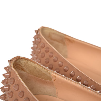 Christian Louboutin Patent Pigalle Spikes Flats 40.5 Nude 11 of 11