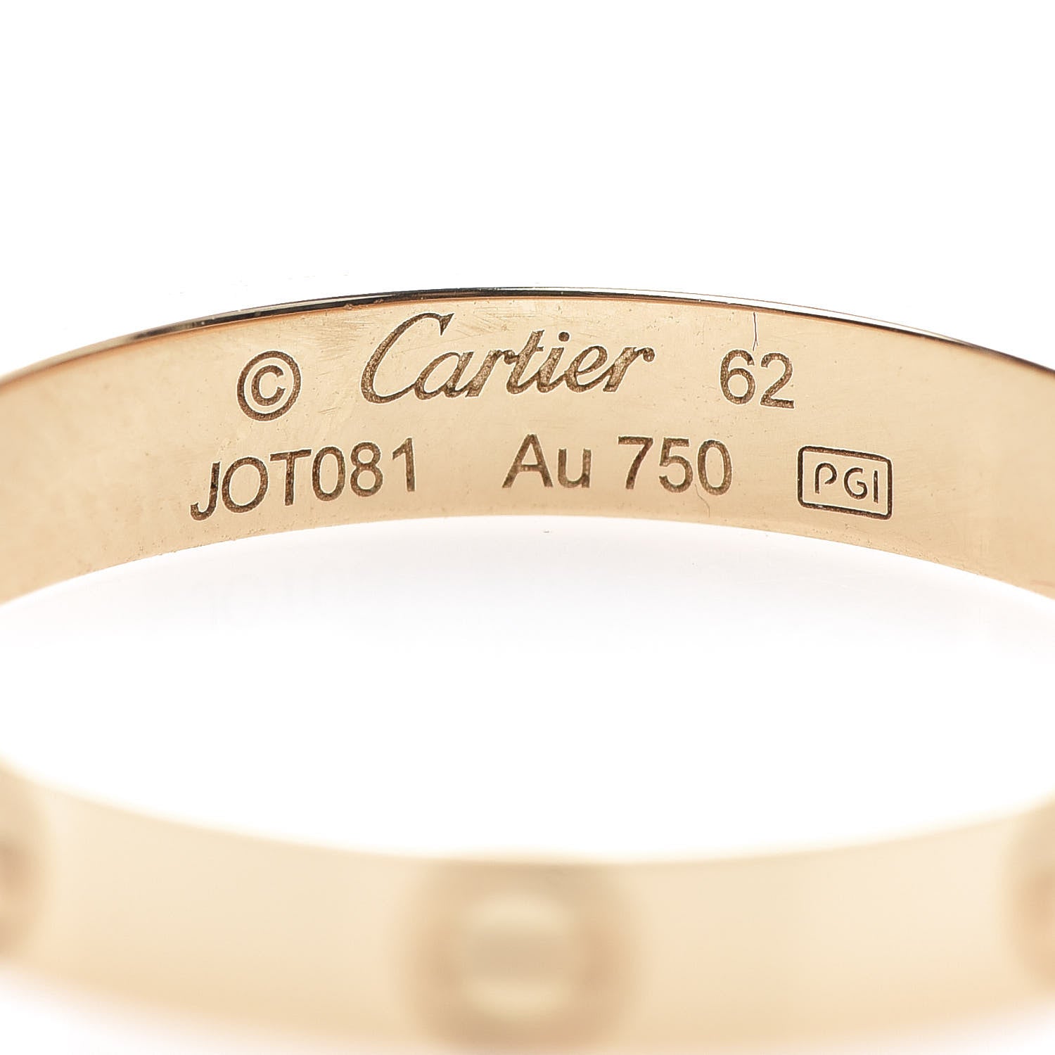 Cartier 18K Yellow Gold 3.5mm LOVE Wedding Band Ring 62 10 4 of 5