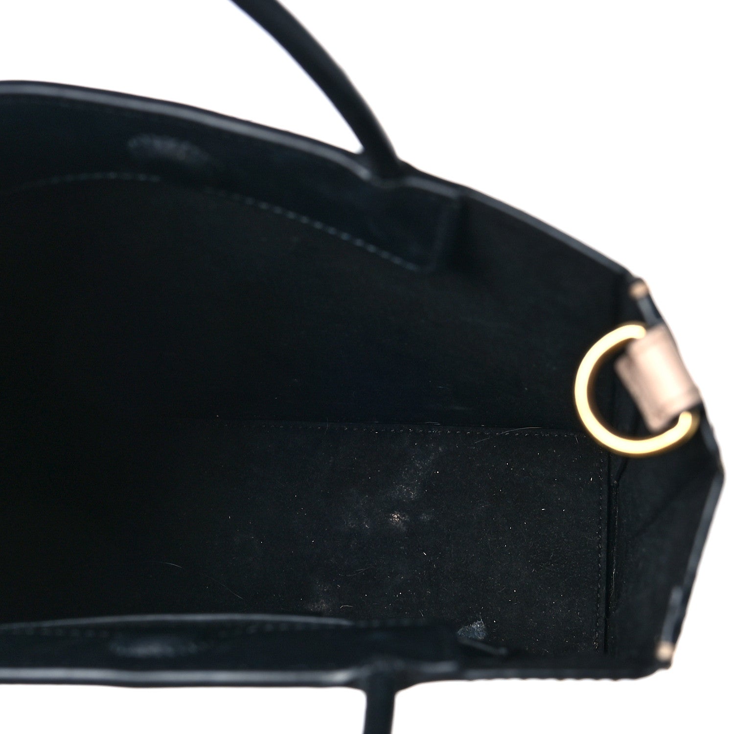 Fendi Vitello Fluffy Logo Small Shopping Bag Rosa Quarzo Black 5 of 12