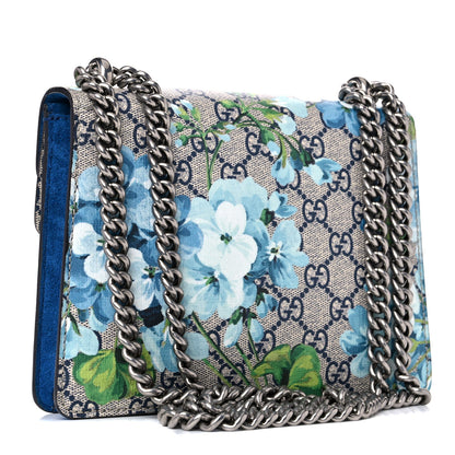 Gucci GG Supreme Monogram Blooms Mini Dionysus Shoulder Bag Beige Navy Vintage Blue 3 of 13