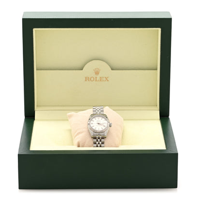 Rolex Stainless Steel 18K White Gold 26mm Oyster Perpetual Datejust Watch Silver 179174 5 of 5