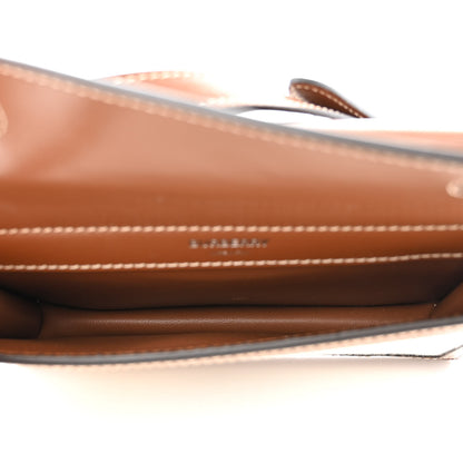 Burberry Smooth Calfskin Canvas Horseferry Print Mini Title Bag with Pocket Natural Malt Brown 5 of 11