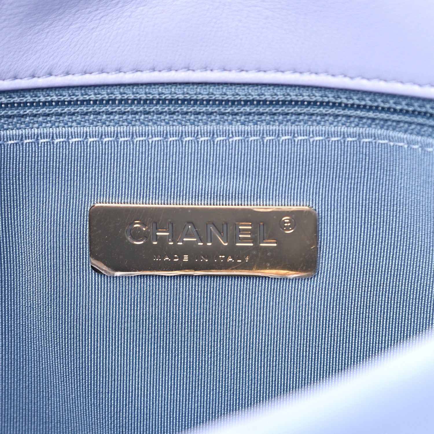 Chanel Jersey Lambskin Quilted Medium 19 Flap Light Blue 5 of 9