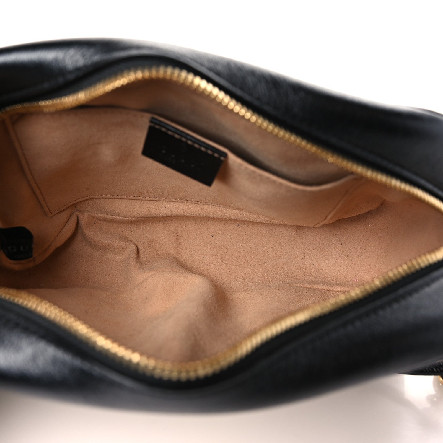 Gucci Monogram Matelasse Diagonal Small GG Marmont Chain Shoulder Bag Beige Black 5 of 9
