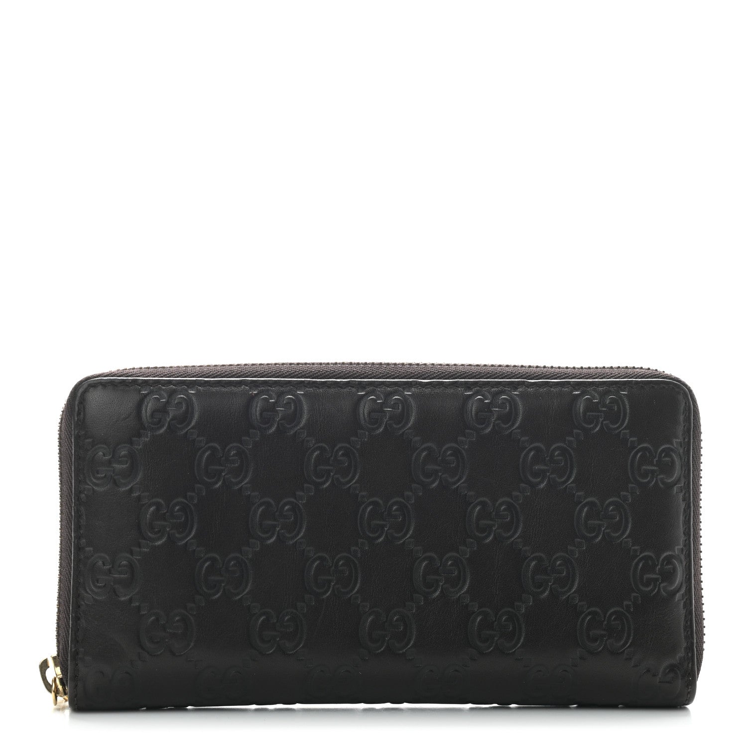 Gucci Guccissima GG Pierce Zip Around Wallet Dark Brown 1 of 7