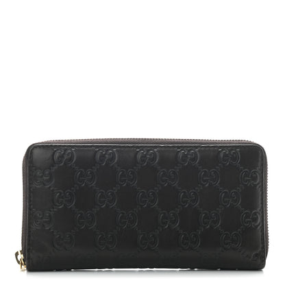 Gucci Guccissima GG Pierce Zip Around Wallet Dark Brown 1 of 7