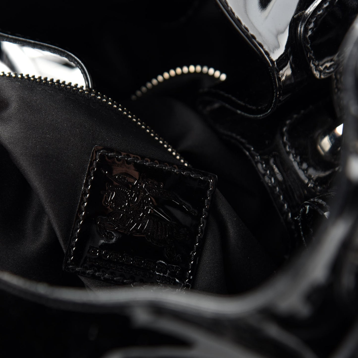 Patent Quilted Beaton Black