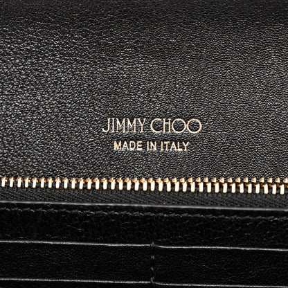 Jimmy Choo Glitter Milla Wallet on Chain Silver 6 of 9