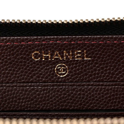 Chanel Caviar Quilted Small Zip Around Wallet Black 7 of 13