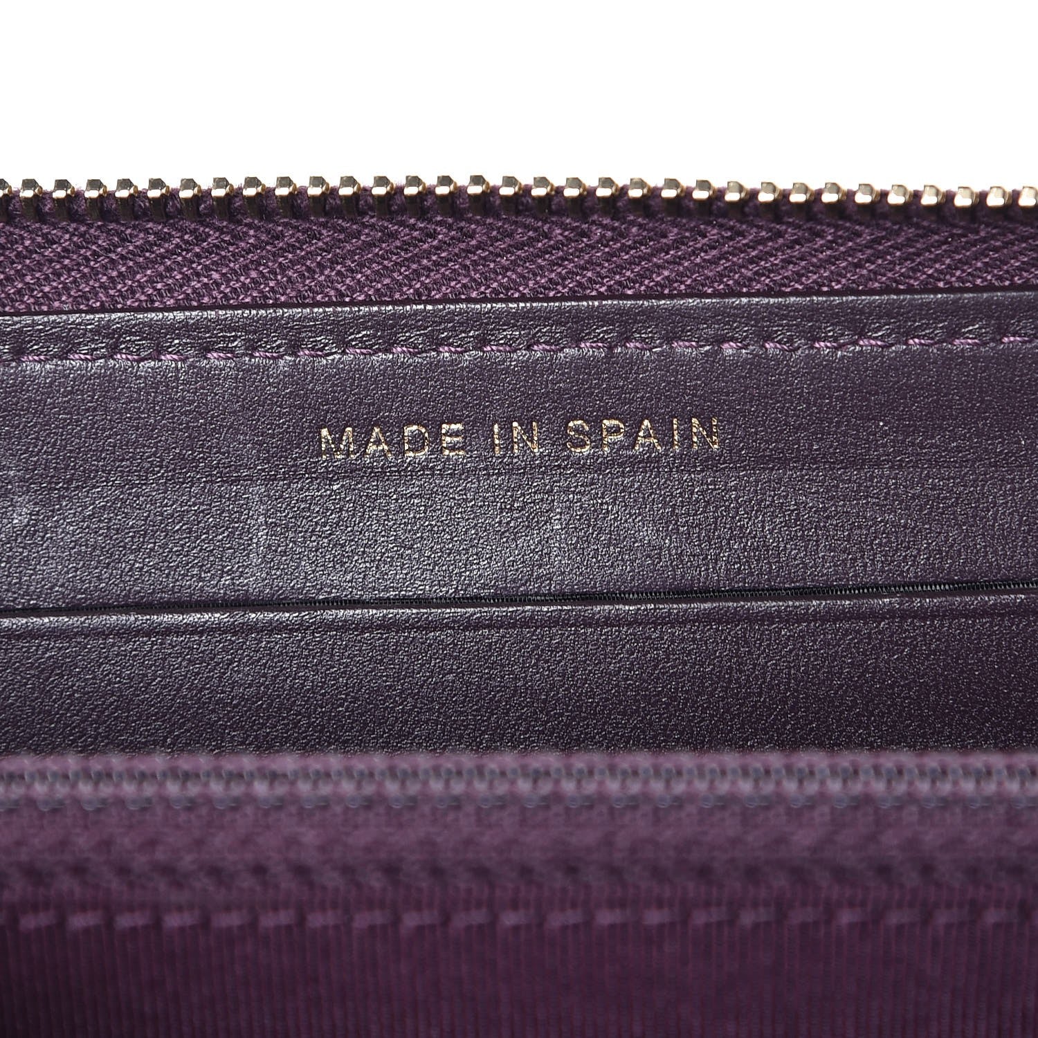 Chanel Lambskin Quilted Small Zip Around Wallet Dark Purple 7 of 8