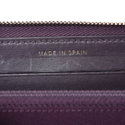 Chanel Lambskin Quilted Small Zip Around Wallet Dark Purple 7 of 8