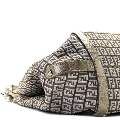 Fendi Zucchino Vachetta Shoulder Bag Caffe Argilla Canna di Fucile 6 of 15