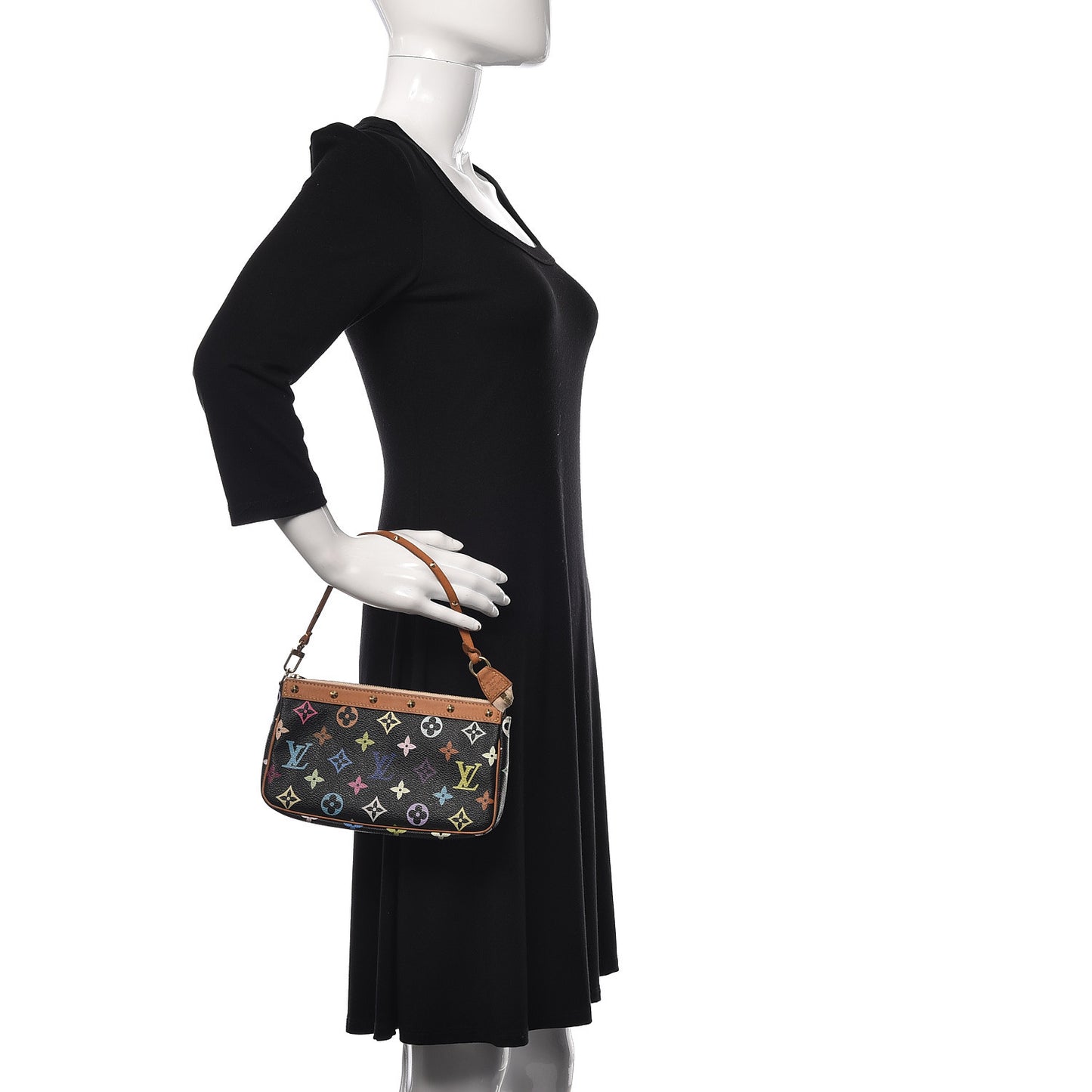 Monogram Multicolor Pochette Accessories Black